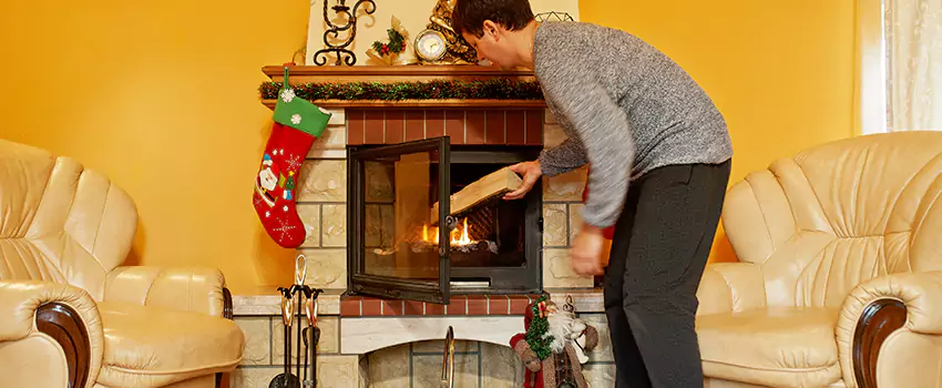 Rusted Metal Fireplace Restoration in Colonial Heights, Virginia